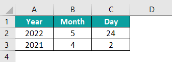 Date Excel Function Basic Example