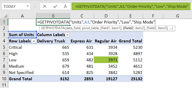 GetPivotData In Excel Basic Example.6