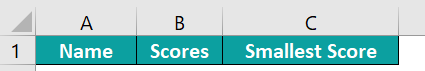 SMALL function basic example