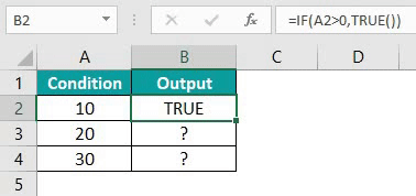 True excel Function -basic example - step 2