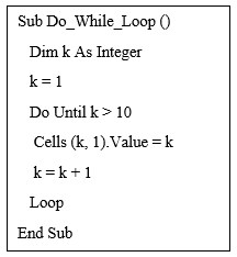 vba loop - Do until loop code
