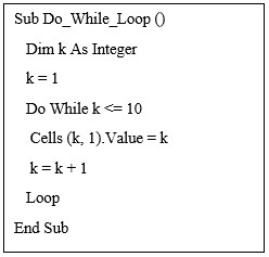 vba loop - Do while code