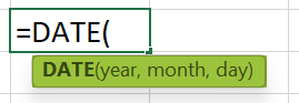 DATE Function Syntax