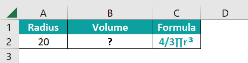 PI function in Excel - Example 3