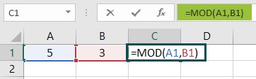 Excel Mod Function Example