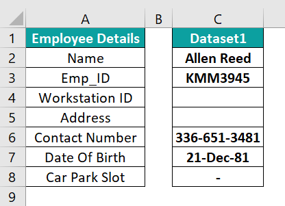 Count Rows in Excel - Basic Example