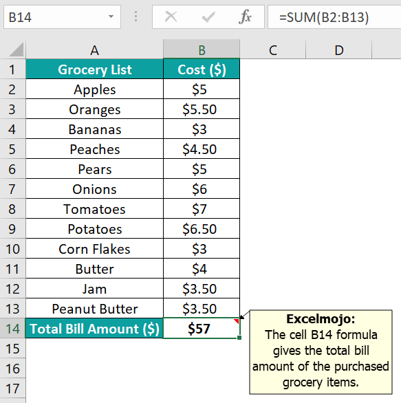 Insert Comment In Excel - Example 2 - Step 6b