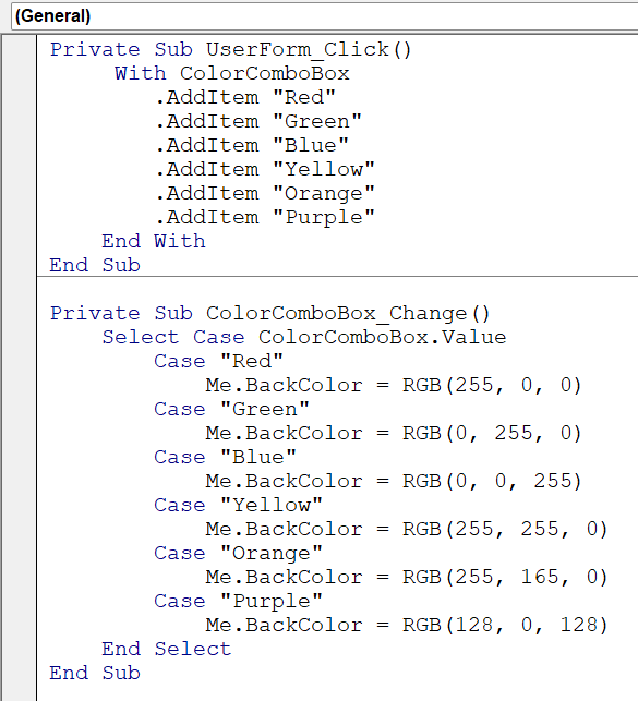 VBA Code Example - 2