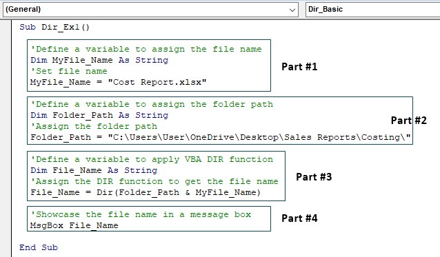 VBA DIR Function - Example 1 - code.jpg