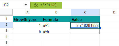 Exponential function Example 1 - Step 3