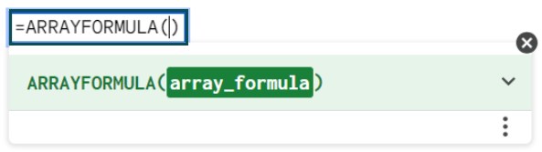 Array Formula In Google Sheets - Syntax