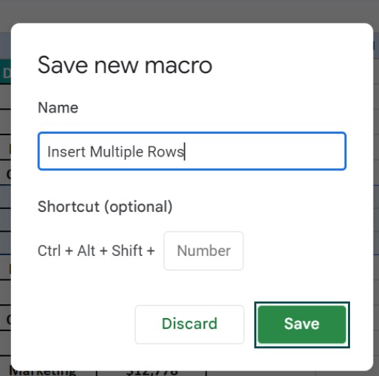 Insert Rows In Google Sheets - Example 4 - Step 5